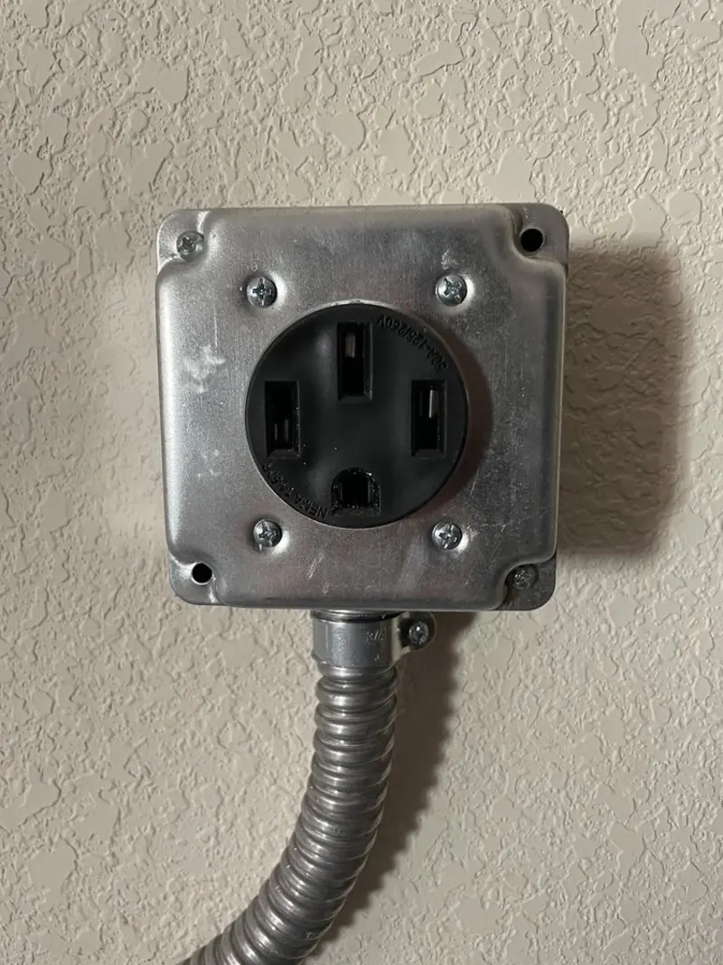NEMA 14-50 outlet installed for Electrical Panel Upgrade in Menallen